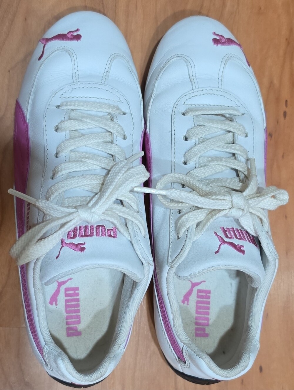 PUMA Speed Cat ST Low Top Lace-Up Athletic Sneakers White/ Pink Black 300535-07 - Picture 7 of 16